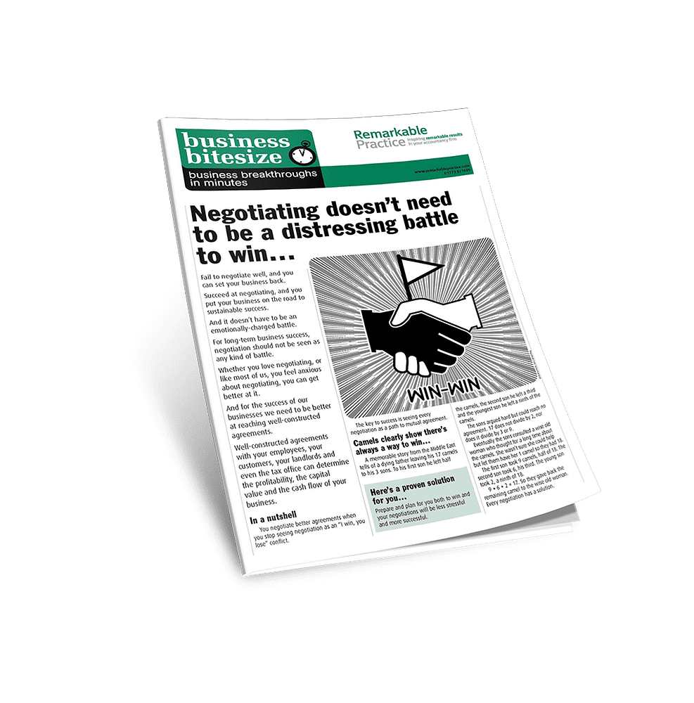 Negotiating doesn't need to be a distressing battle to win...